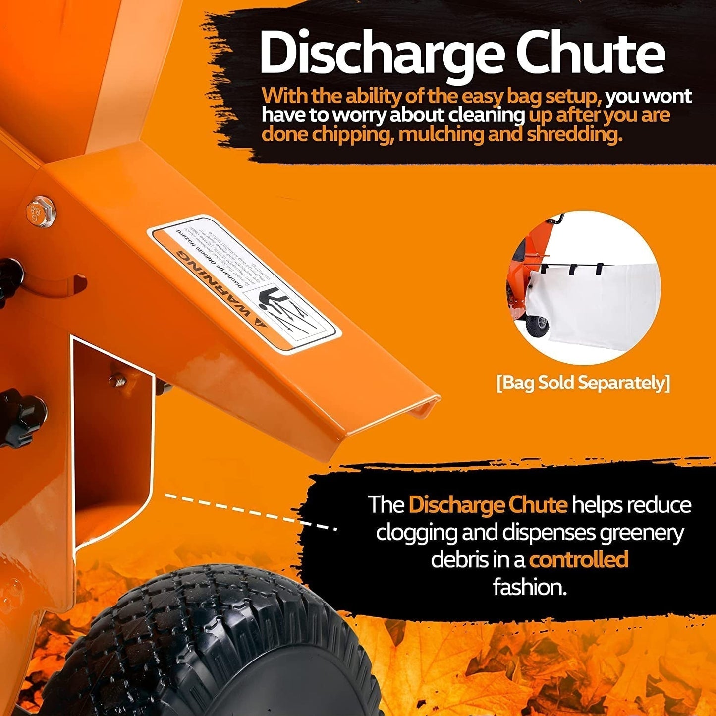 Superhandy Wood Chipper Shredder Mulcher Ultra Heavy Duty 7HP 3 in 1 Multi-Function 3" Inch Max Capacity