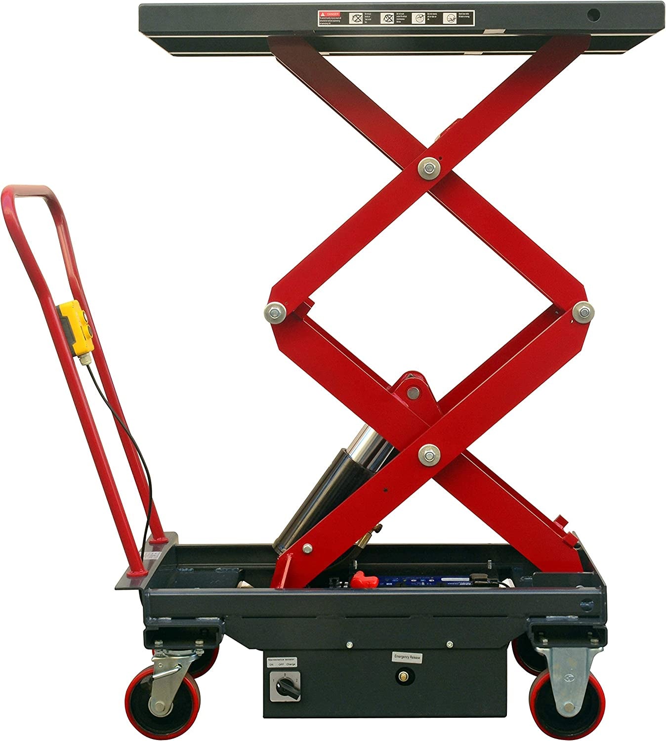 DC Powered Double Scissor Lift Table, 2000lb