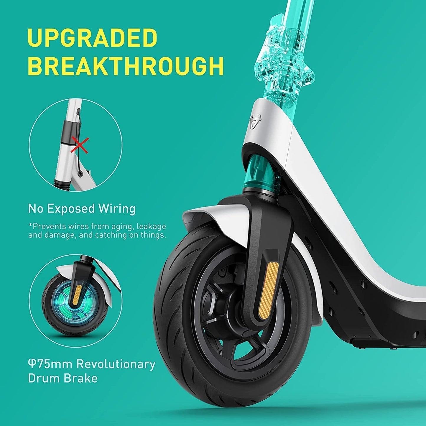 NIU Electric Scooter for Adults - 300W Power, 25 Miles Long-Range, Max 17.4MPH