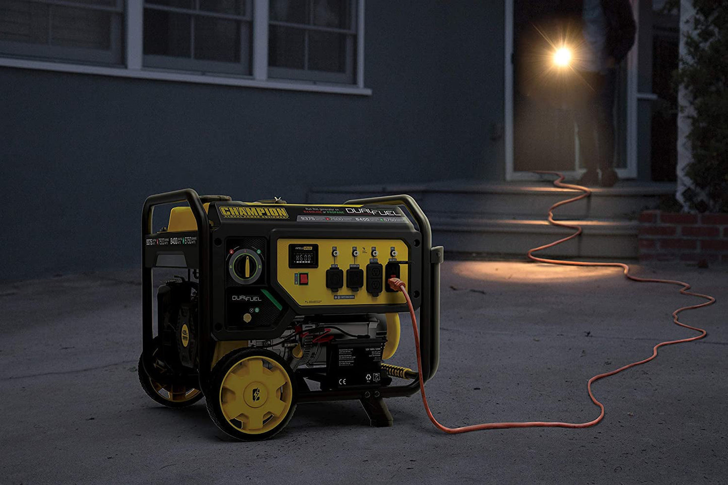 Champion 9375/7500-Watt Dual Fuel Portable Generator, Electric Start