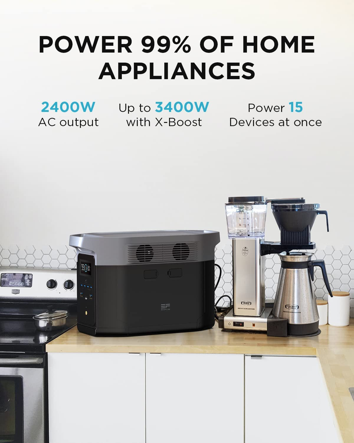 ECOFLOW Portable Power Station DELTA Max 2000, 2016Wh Expandable Capacity, 1.8H to Full Charge