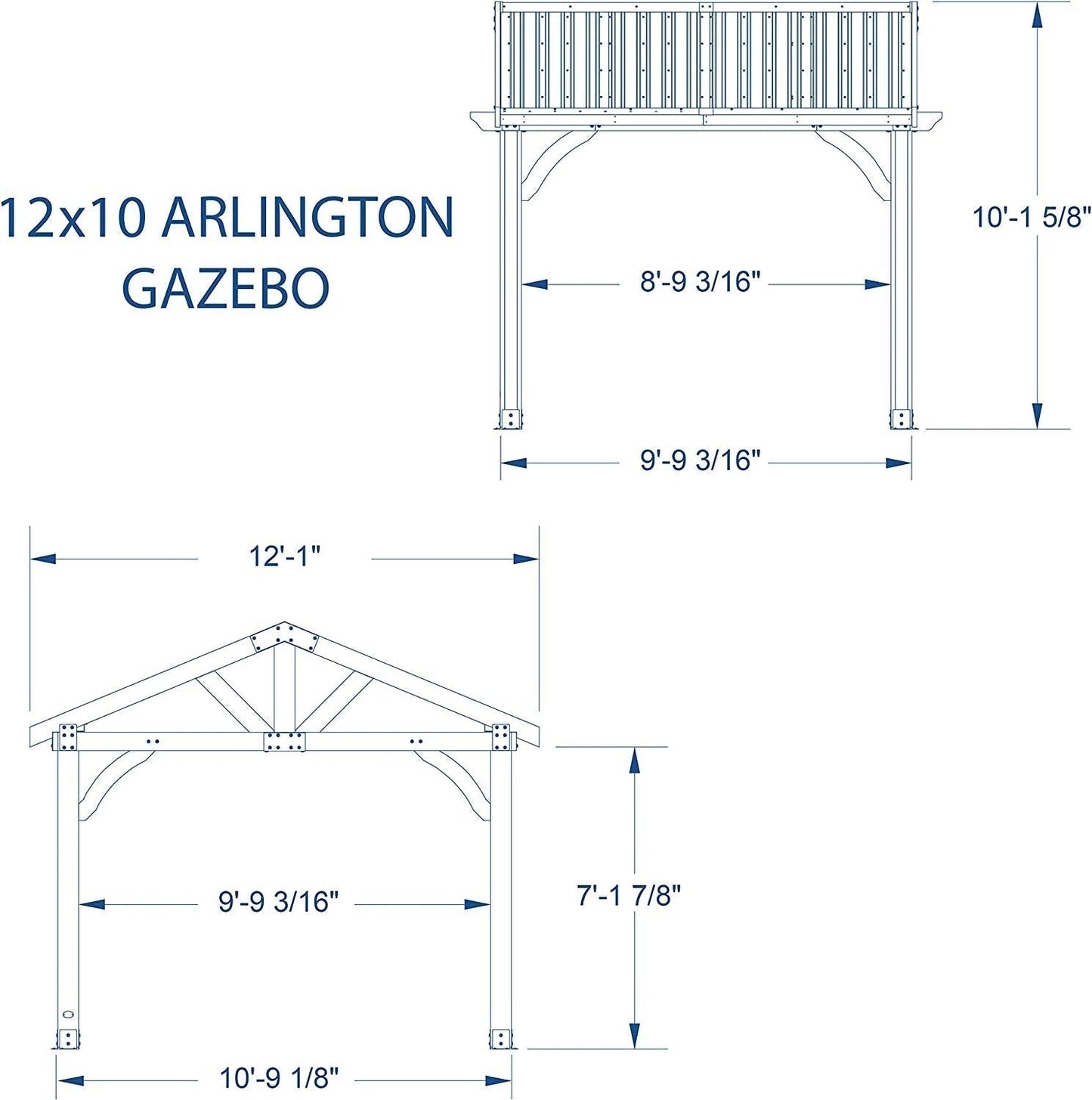 Backyard Discovery Arlington 12x10 All Cedar Gazebo