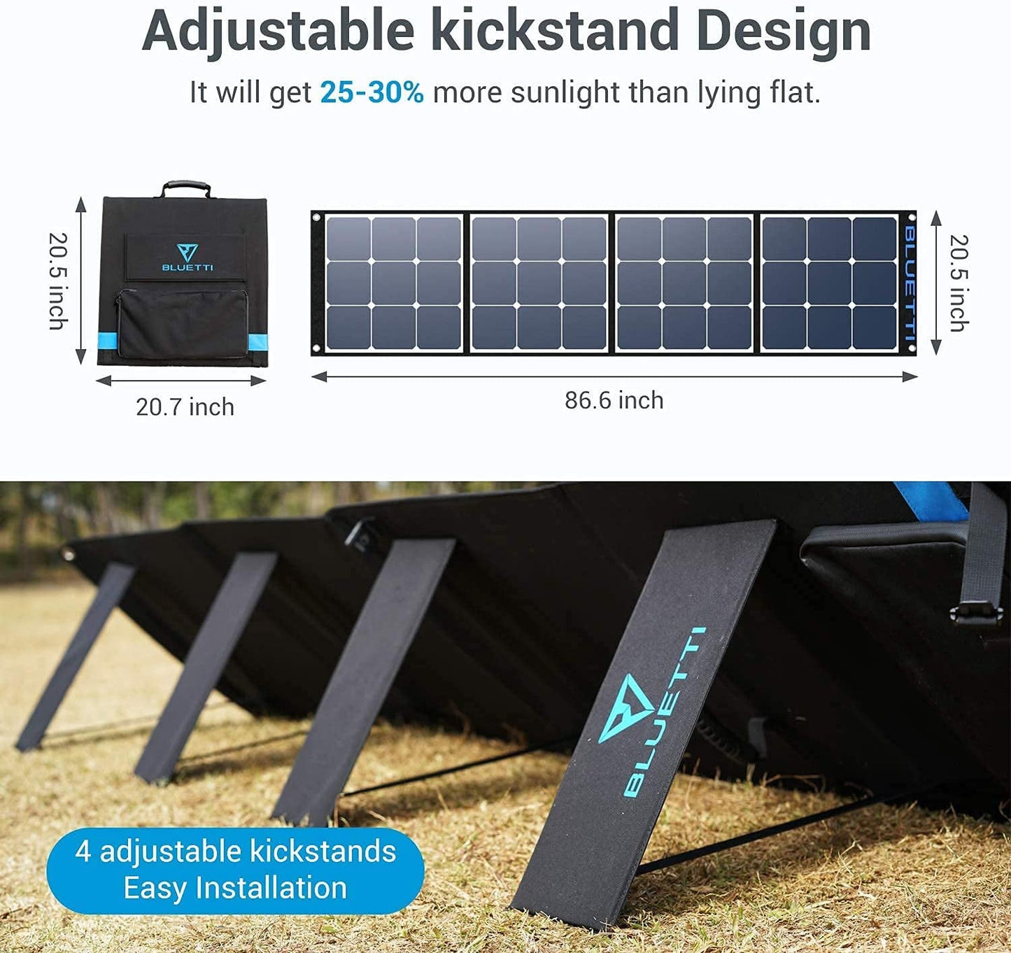 BLUETTI AC200P Portable Power Station with Solar Panel Included 2000W Solar Generator Kit with 3pcs