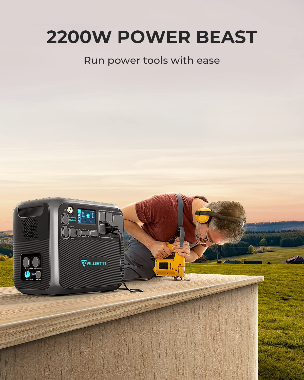 BLUETTI Portable Power Station AC200MAX, 2048Wh