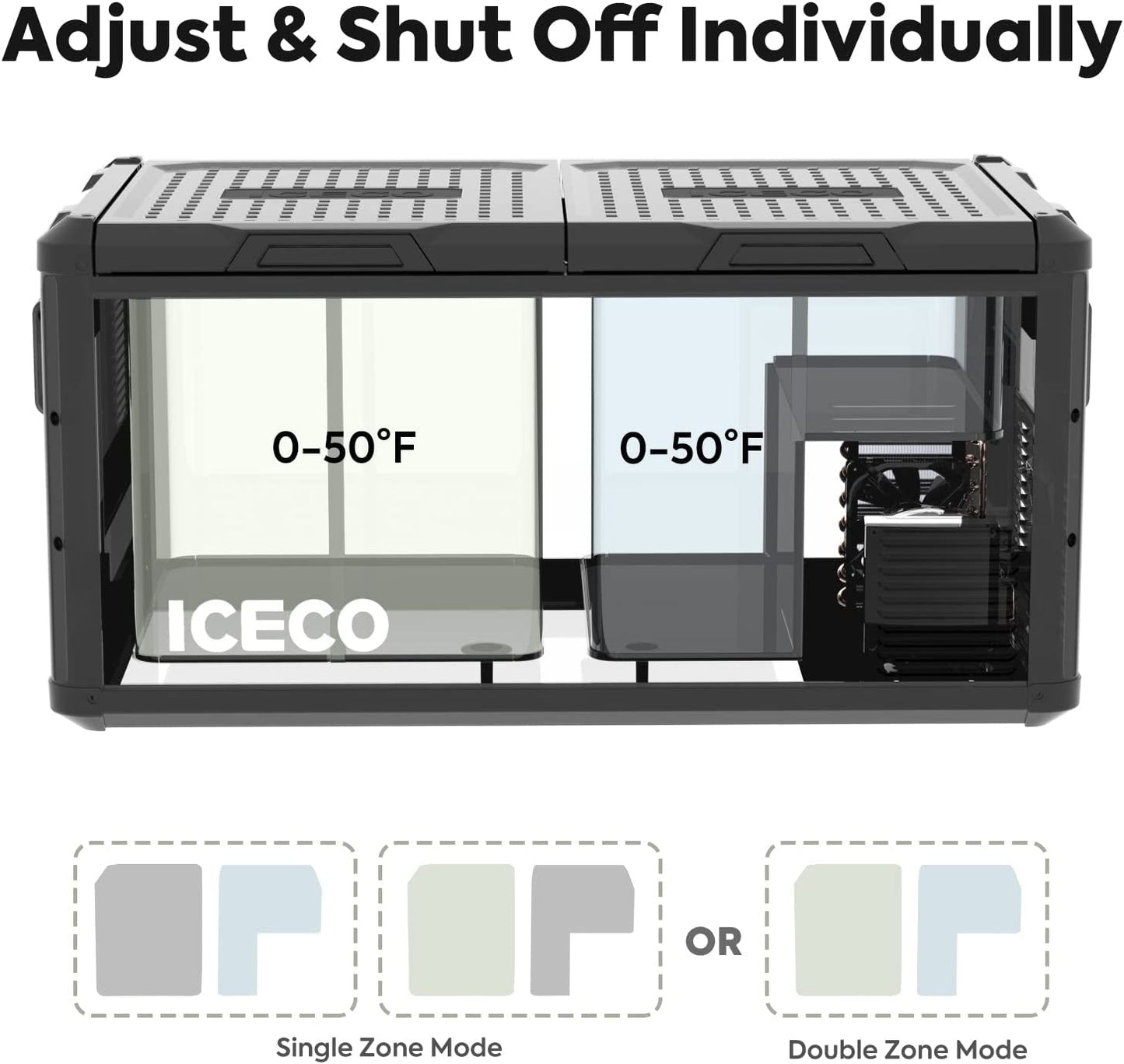 ICECO VL90 ProD Portable Refrigerator, Multi-directional Lid