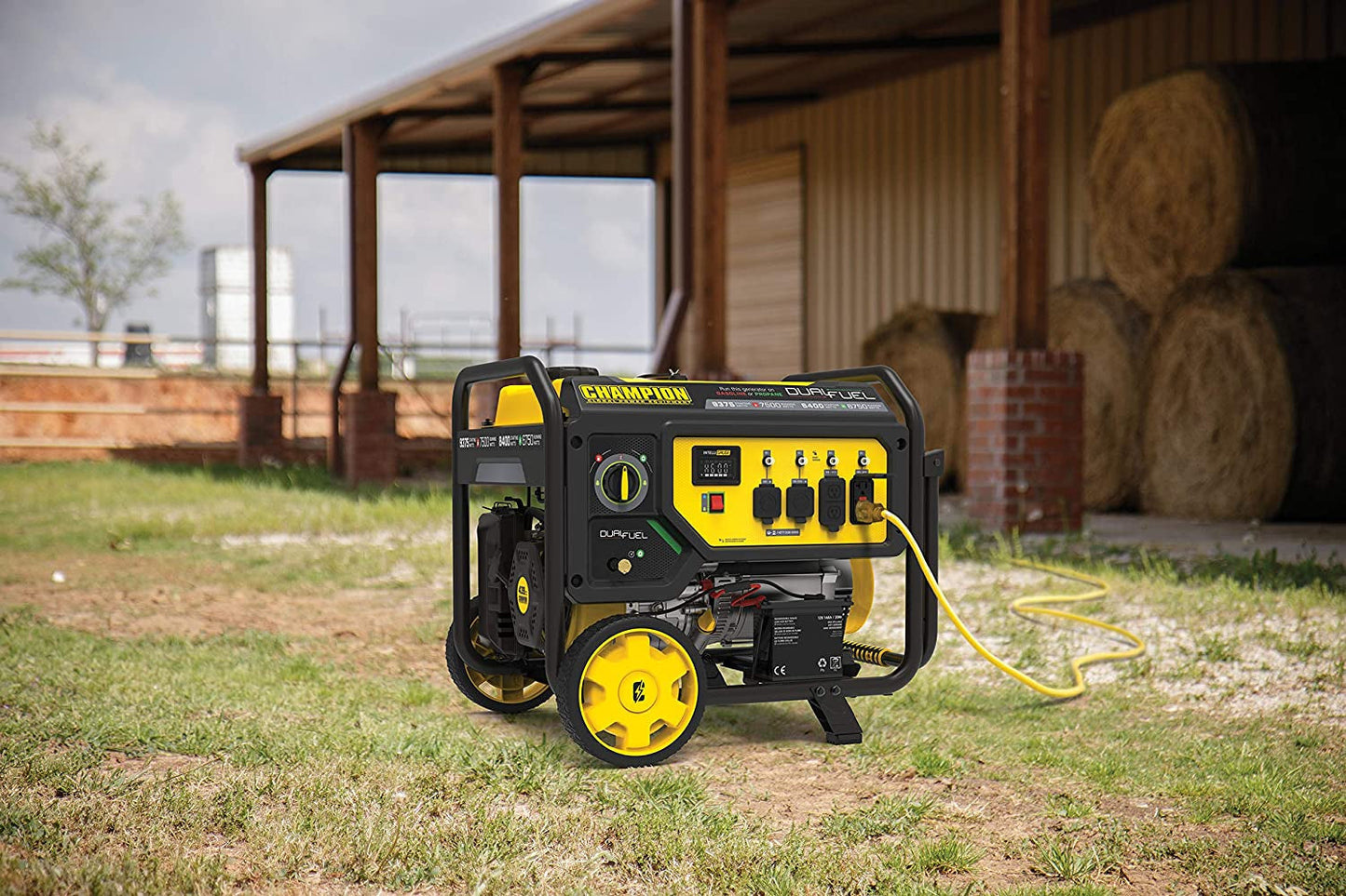 Champion 9375/7500-Watt Dual Fuel Portable Generator, Electric Start
