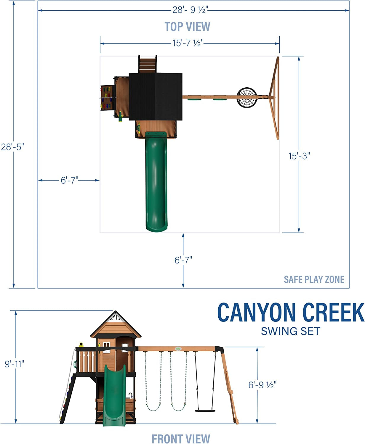 Backyard discovey canyon creek swing set