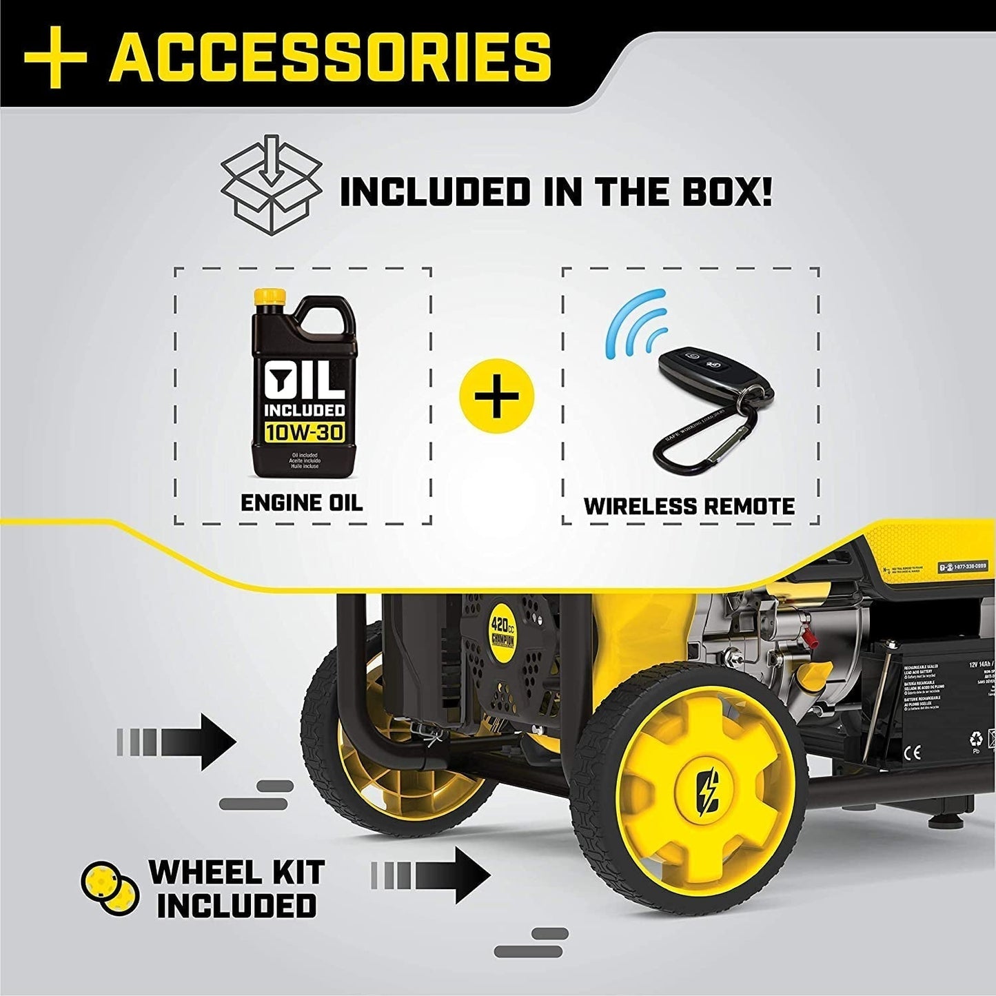 Champion Power Equipment 9375/7500-Watt Portable Generator, Wireless Remote Start