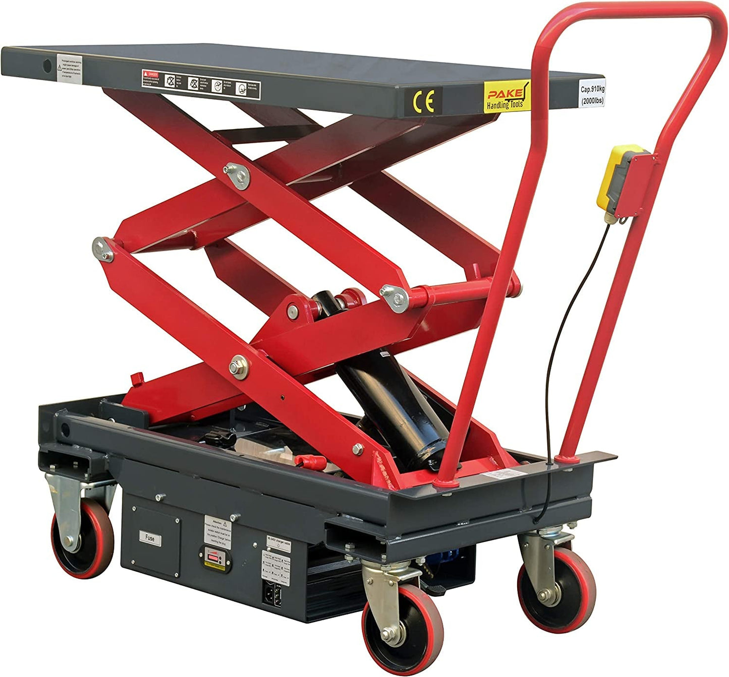 DC Powered Double Scissor Lift Table, 2000lb