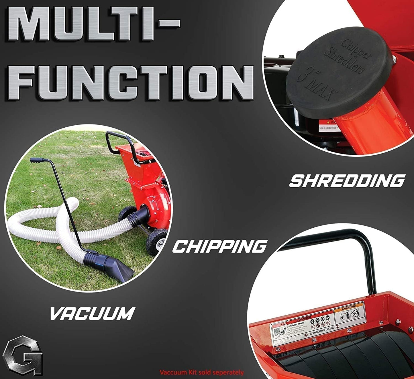 GreatCircleUSA Wood Chipper Shredder Mulcher Heavy