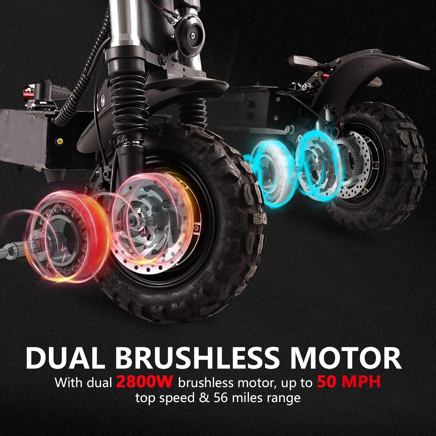 DailySports Electric Scooter Adults 50 MPH, 5600W Motor