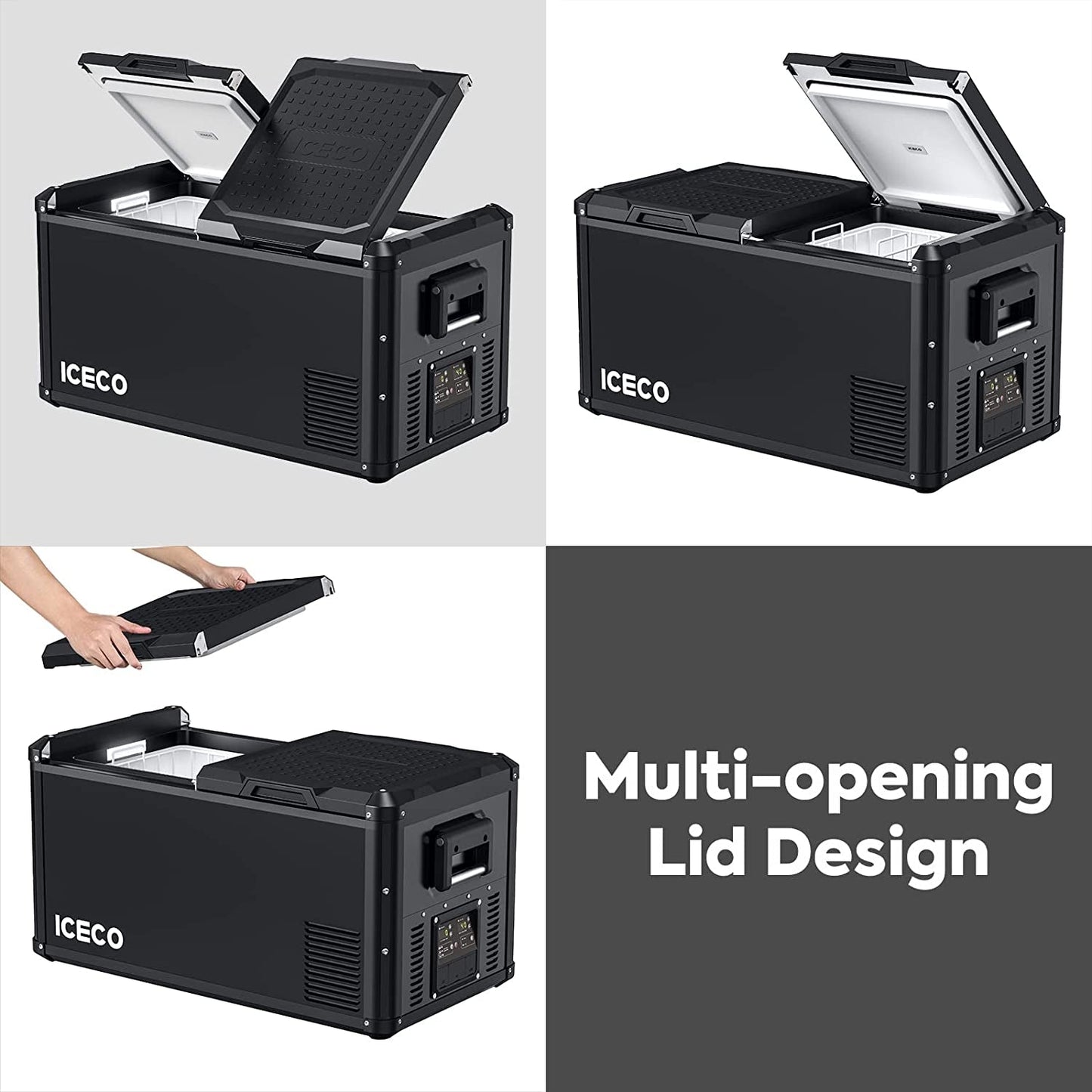 ICECO VL90 ProD Portable Refrigerator, Multi-directional Lid