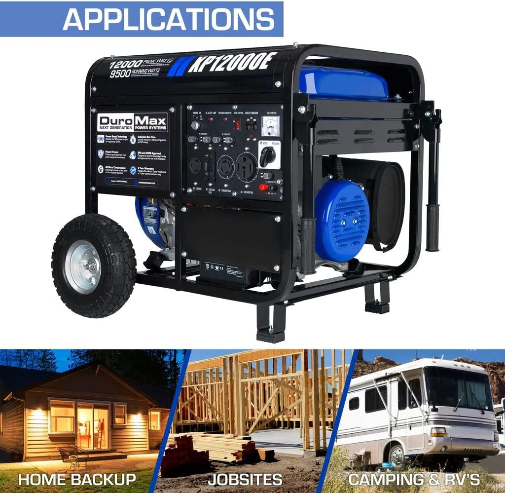 DuroMax Gas Powered Portable 12000 Watt-Electric