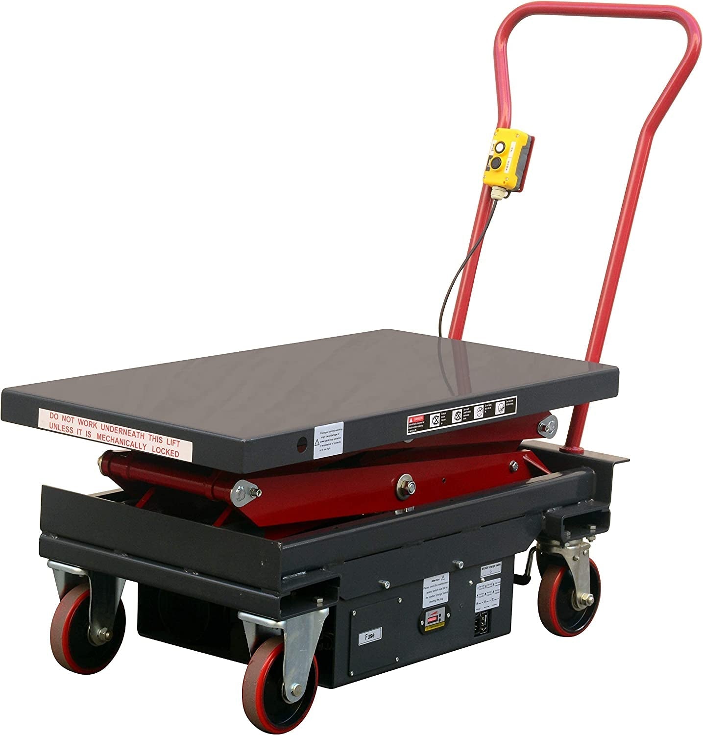 DC Powered Double Scissor Lift Table, 2000lb