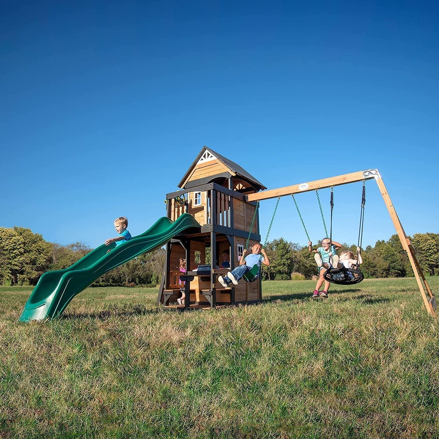 Backyard discovey canyon creek swing set