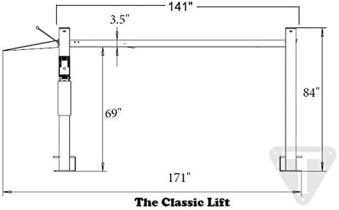 TRIUMPH NSS-8SQ Classic Lift Shorter 8000Lbs 4 Post Storage Service Car Auto Lift Truck Hoist