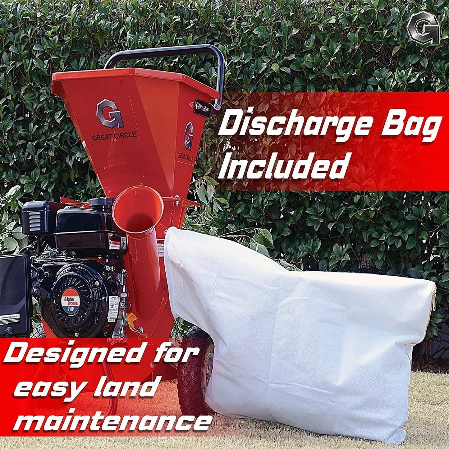 GreatCircleUSA Wood Chipper Shredder Mulcher Heavy