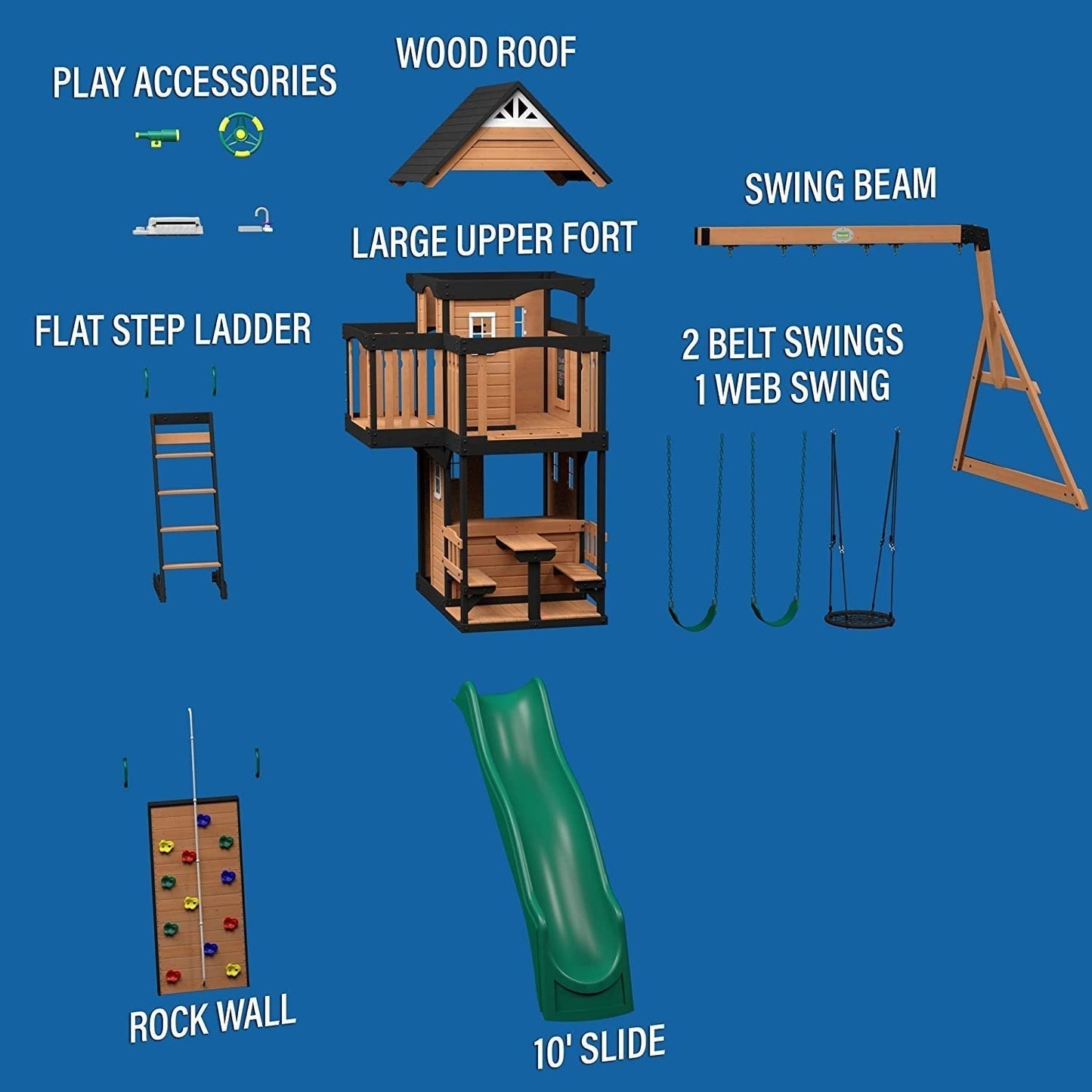 Backyard discovey canyon creek swing set