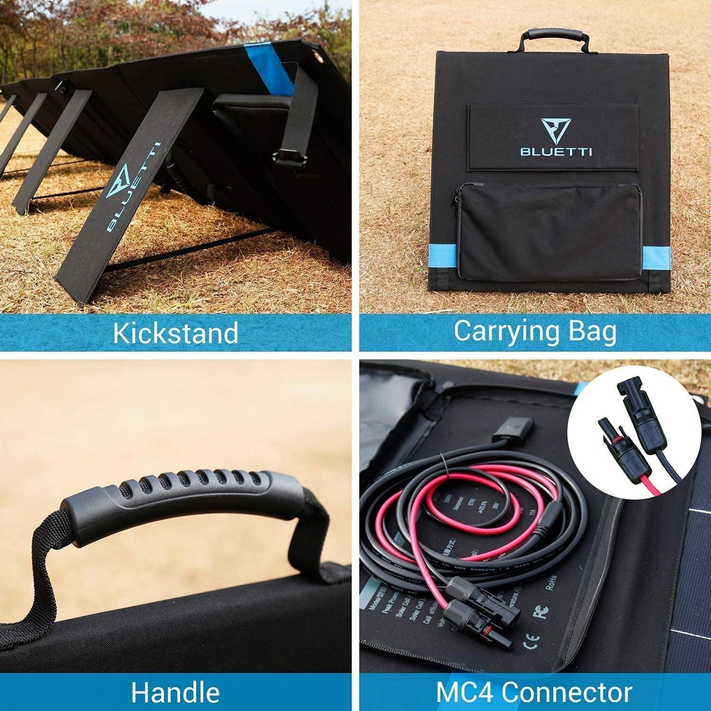 BLUETTI AC200P Portable Power Station with Solar Panel Included 2000W Solar Generator Kit with 3pcs
