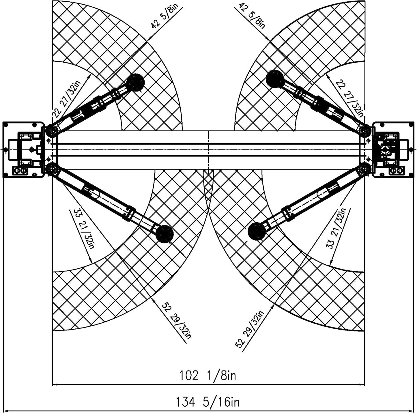APlusLift HW-10KOH-A 10000 LB 2-Post Overhead Heavy