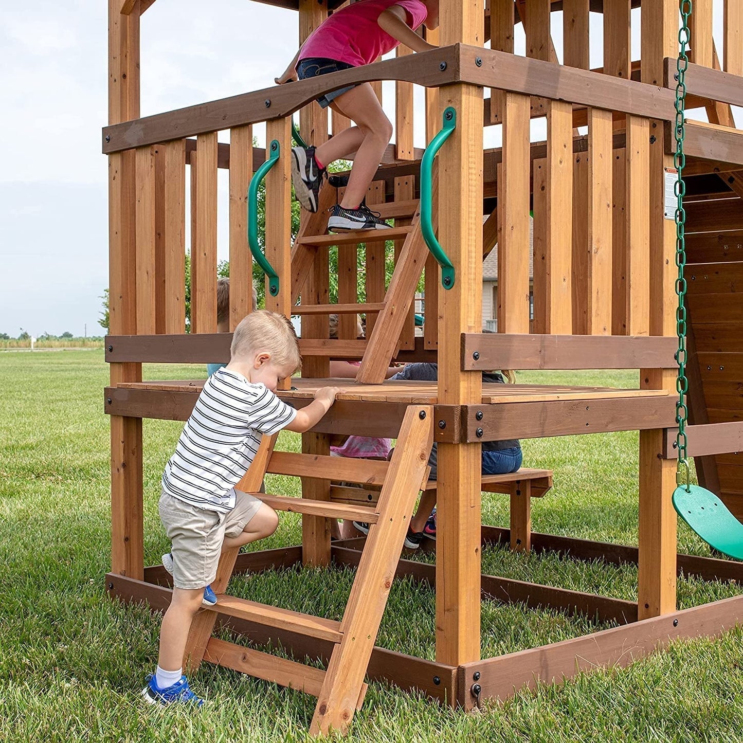Backyard Discovery Highlander Wooden Swing Set