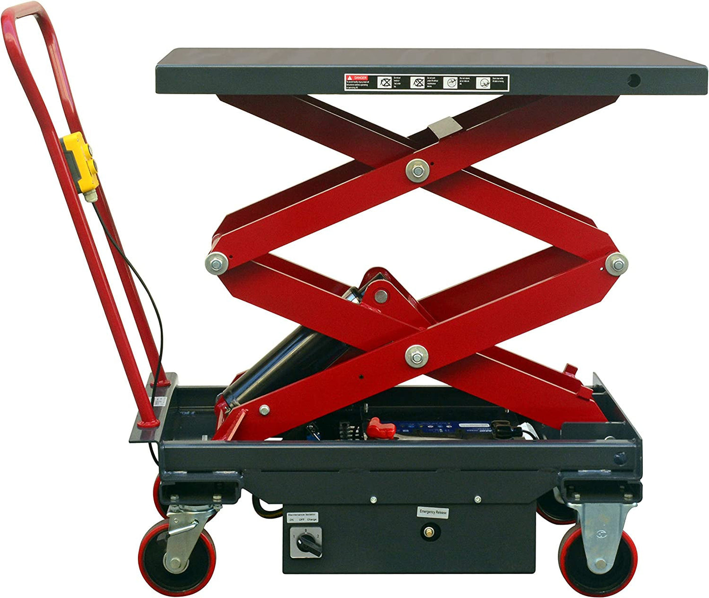 DC Powered Double Scissor Lift Table, 2000lb