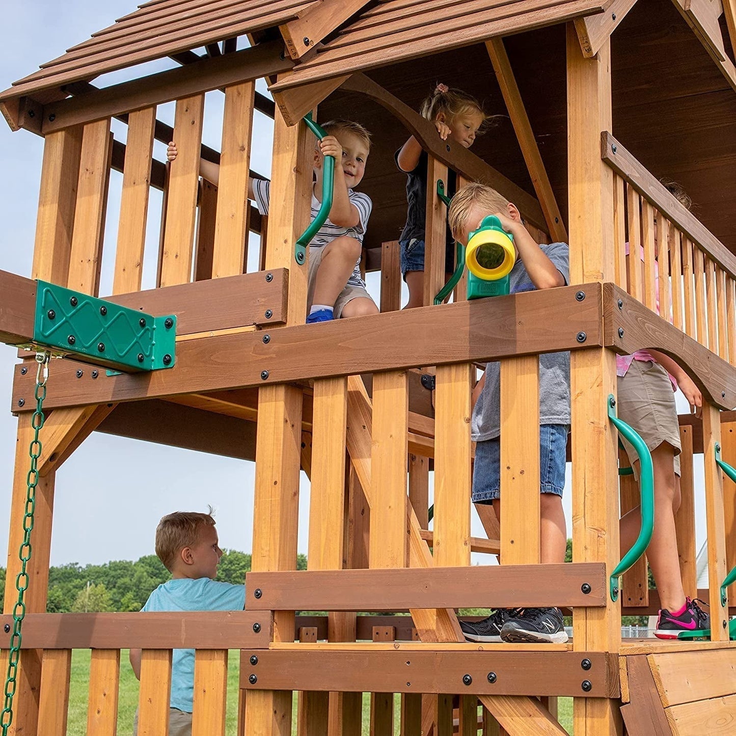 Backyard Discovery Highlander Wooden Swing Set