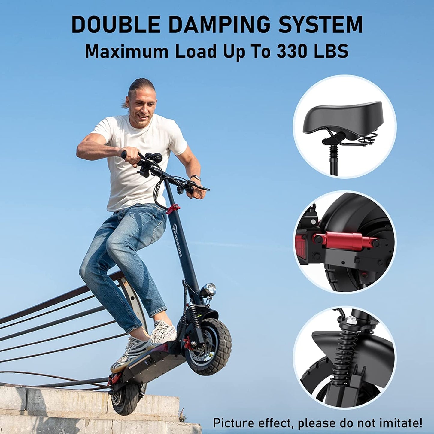 EVERCROSS Electric Scooter, Electric Scooter for Adults with 800W Motor, up to 28M