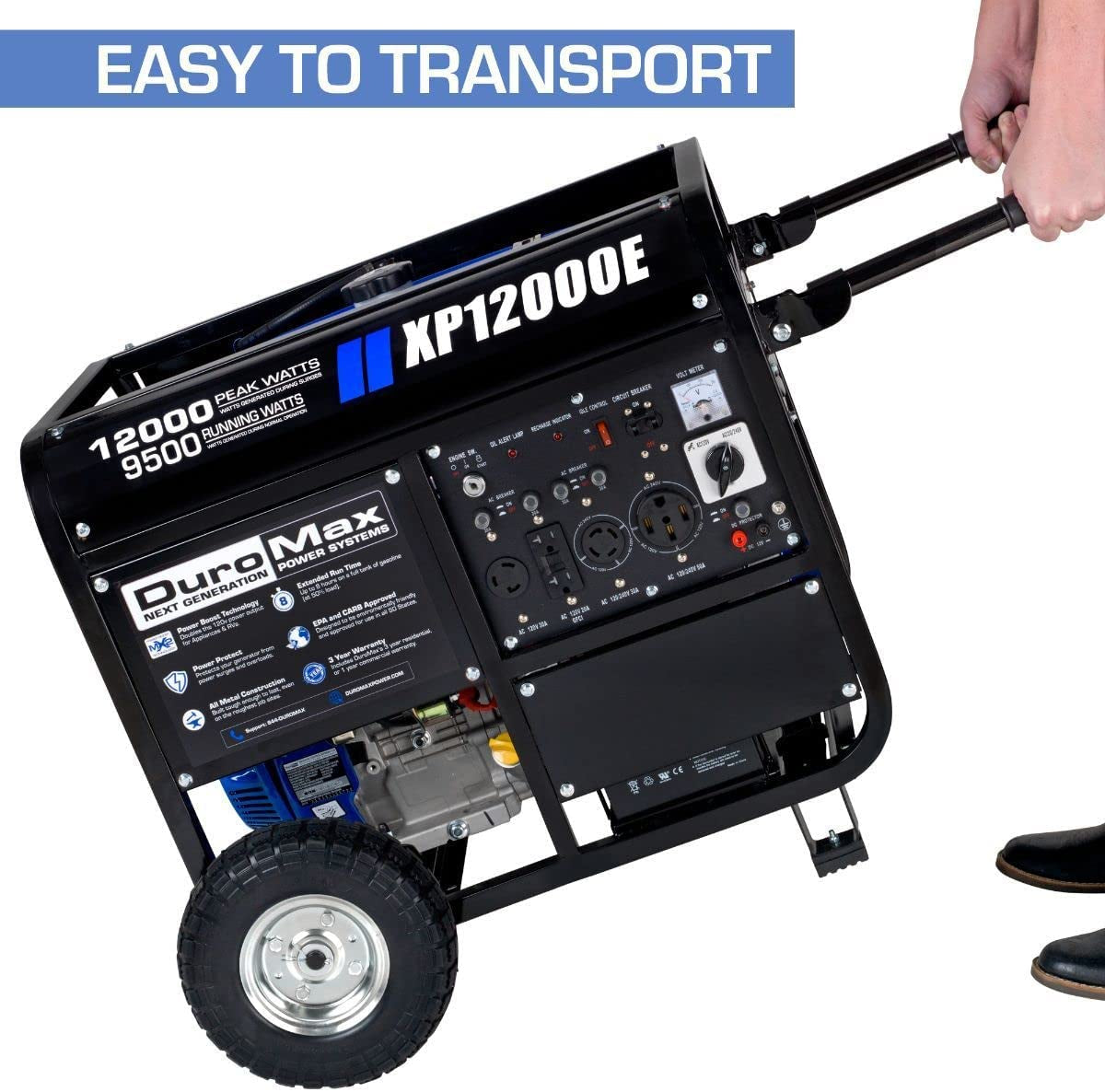 DuroMax Gas Powered Portable 12000 Watt-Electric