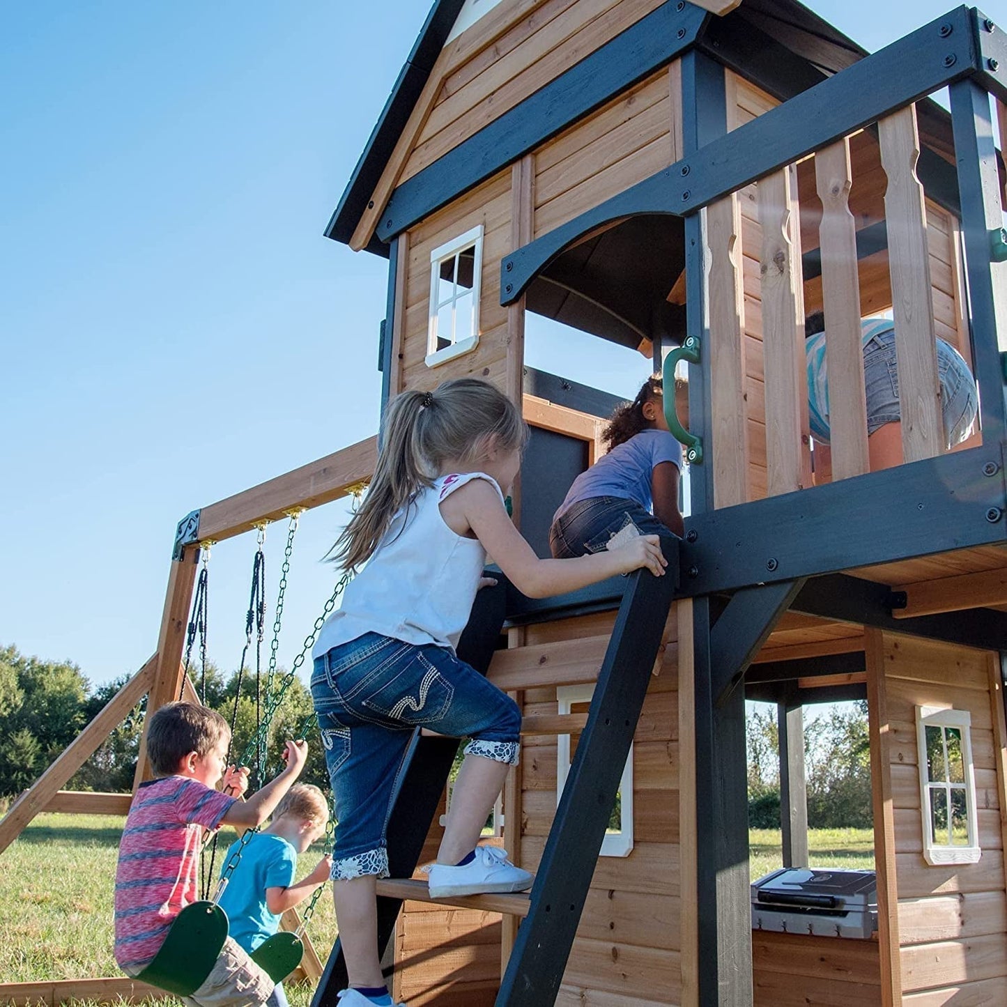 Backyard discovey canyon creek swing set