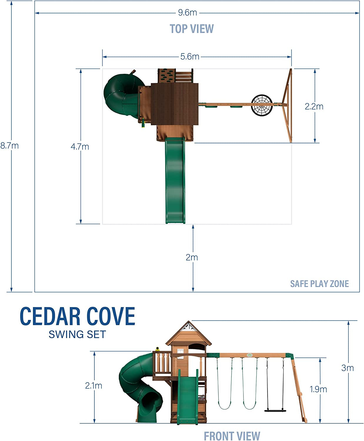 Backyard Discovery Cedar Cove Swing Set
