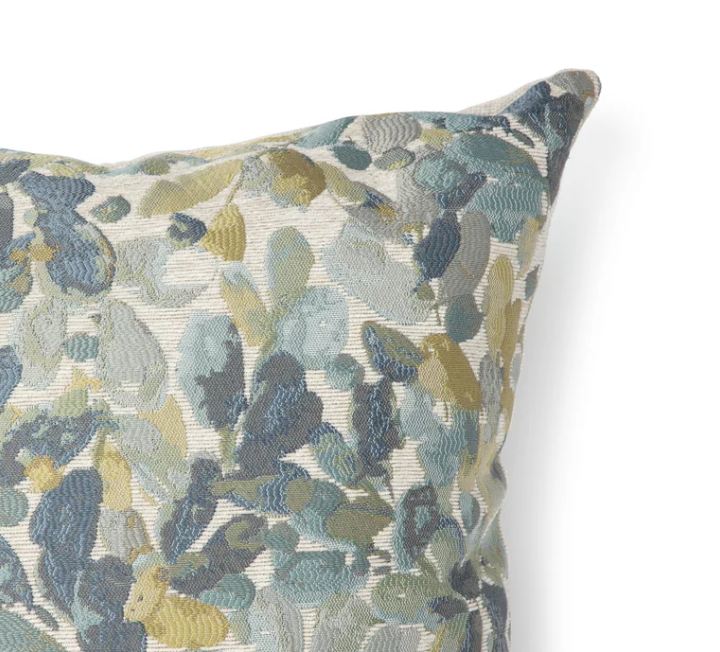Botanical Decorative Square Pillow, 20" x 20", Blue, 1 Pillow