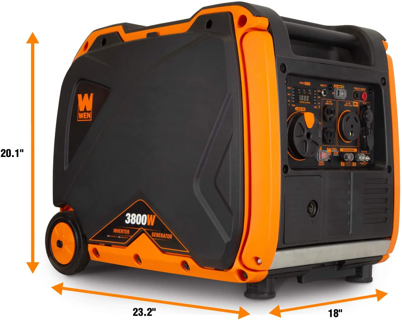 WEN 56380i Super Quiet 3800-Watt RV-Ready Portable Inverter Generator with Fuel Shut-Off and Electric Start