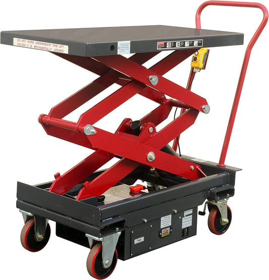 DC Powered Double Scissor Lift Table, 2000lb