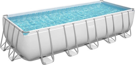 Bestway Power Steel 31’4″ x 16′ x 52″ Above Ground Rectangular Swimming Pool Set
