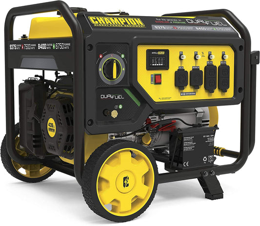Champion 9375/7500-Watt Dual Fuel Portable Generator, Electric Start