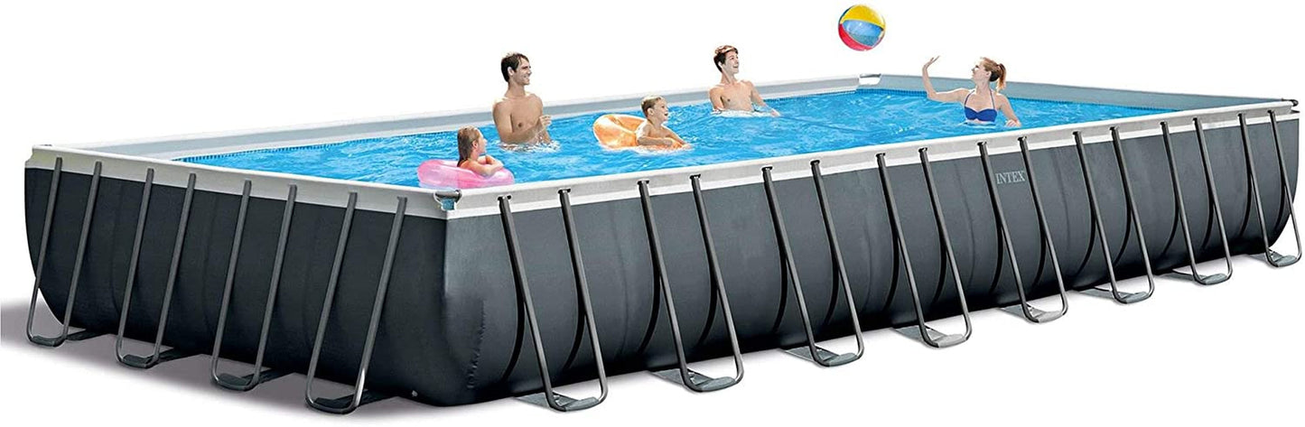 Intex 24′ x 12′ x 52″ Rectangular Ultra XTR Frame Swimming Pool w/ Sand Filter
