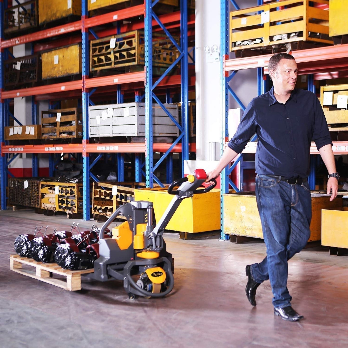 Full Electric Lithium Pallet Jack Trcuk 3300Lbs Capacity 48" X27"